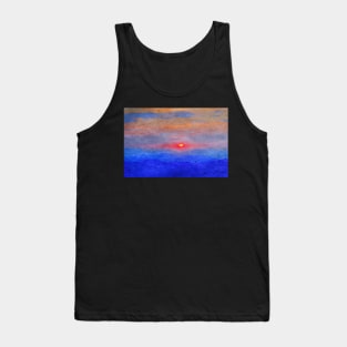 Paper-textured Sunset Tank Top